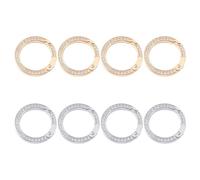 TYFGRT 8 Pièces Boucles en Strass, Boucles en Métal, Boucles en Métal Brillant, Boucles en Métal Multifonctionnelles, Porte-Clés, Boucles De Sac À Dos, Accessoires De Sac