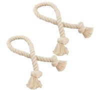 TYFGRT Attaches De Rideau en Coton 4 Pièces, Boucles De Corde De Rideau, Attaches De Fixation De Rideau, Accessoires De Rideau, Attaches De Rideau Tissées À La Main