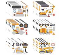 TYFGRT Autocollants De Puzzle De Véhicule De Construction De 30 Pièces, Autocollants pour Enfants, Ensemble D'Autocollants De Dessin Animé, Jouets Autocollants pour Enfants