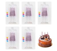 TYFGRT Bougies d'anniversaire 50Pcs, Bougies De Décoration De Gâteaux, Décorations De Desserts, Fournitures De Pâtisserie, Fournitures De Gâteaux, Fournitures De Fête