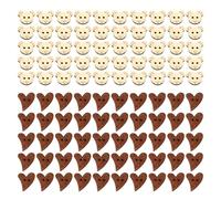 TYFGRT Boutons en Bois 100Pcs, Boutons Care Bear, Boutons Cardigan pour Bébé, Boutons De Dessin Animé Mignons, Accessoires De Vêtements Artisanaux DIY, Boutons De Nouveauté