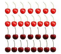 TYFGRT Cerises Artificielles, 30 Pièces, Décorations De Fruits Artificiels, Accessoires Photo, Décorations De Bureau, Accessoires Artisanaux DIY