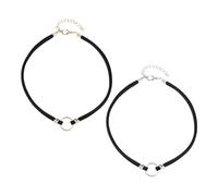 TYFGRT Collier Bague 2 Pièces, Collier en Velours, Collier Vintage, Collier Simple À La Mode, Collier Réglable, Accessoires Vestimentaires