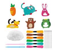 TYFGRT Kit De Couture pour Enfants 6 Pièces, Jouets De Couture Créatifs, Décorations Artisanales DIY, Couture d'animaux Mignons, Accessoires d'apprentissage De La Couture pour Enfants