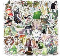 TYFGRT Lot de 100 autocollants Graffiti Sorcière Anime, autocollants de sorcière de la forêt, adaptés pour le scrapbooking, les ordinateurs, les téléphones portables, les skateboards