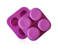 TYFGRT Lot De 2 Moules en Silicone, 4 Moules Ronds Consécutifs, Moule Multifonction, Permet De Réaliser des Gâteaux, Glaces, Chocolat, Glaçons, Savon