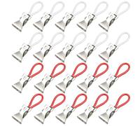 TYFGRT Lot de 20 Pinces À Serviettes, Pinces À Serviettes avec Boucle De Suspension, Pinces De Cuisine Et De Salle De Bain, Pinces À Chaussettes en Métal, Pinces De Séchage Polyvalentes