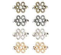 TYFGRT Lot De 8 Boutons En Forme De Fleur Pour Resserrer La Ceinture, Métal, Boutons Amovibles, Accessoires Vestimentaires