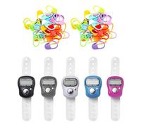 TYFGRT Mini Compteurs 5 Pièces Et Boucles De Marquage Colorées 50 Pièces, Compteur De Doigts, Compteur Portable, Compteur Créatif, Outil De Comptage À Domicile