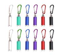TYFGRT Mini Lampe De Poche 12 Pièces, Lampe De Poche pour Enfants avec Mousqueton, Porte-Clés De Lampe De Poche, Mini Lampe De Poche Suspendue, Lampe De Poche d'urgence Extérieure