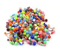 TYFGRT Pack De 50 Anneaux De Nombril, Bijoux De Piercing De Nombril, Bijoux De Piercing De Mode, Anneaux De Nombril en Acier Inoxydable, Bijoux De Nombril Colorés