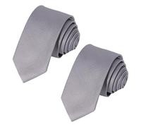 TYFGRT Paquet De 2 Cravates Grises, Cravates D'Affaires Pour Hommes, Cravates Au Design Classique, Cravates De Chemise, Adaptées Aux Mariages, Fêtes, Affaires