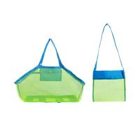 TYFGRT Sacs en Maille Portables De Plage 2 Pièces, Sacs De Rangement De Jouets De Plage, Sacs en Filet De Rangement Extérieur, Sacs De Rangement Pliables, Sacs en Maille De Voyage
