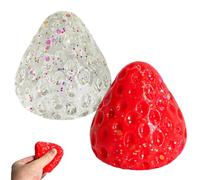 TYFYH Jouets Anti-Stress Squishy, 2PCS Fufu Squishy XXL Fraise Géante à Presser, Doux et Inodore, Squishy Geant Anti Stress pour Enfants et Adultes, Fidget Toy