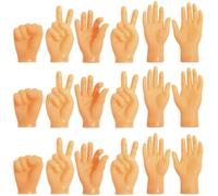 TYFYH Mini Doigts 18 Pcs Mains Tiny Hands, Marionnettes à Doigts, Petites Mains Set, Petits Doigts, Mini Doigts Amusants en Caoutchouc pour Adultes Enfants Polissons Jouets Tease The Cat