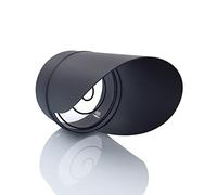 TYGERIX® Borne Horizontale pour Désenfumage 80 mm Noir | Chapeau de Cheminée en Acier | Résistant à la Chaleur | Avec Spirale Anti-glace et Chapeau Pare-pluie | pour Poêles Chaudières Cheminées