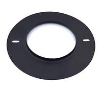 TYGERIX® Rosace murale 80 mm en acier noire | Rosace murale avec collerette | Résistante à la chaleur | Couvre les orifices autour des conduits de fumée des poêles, chaudières et cheminées