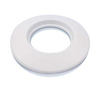 TYGERIX Revêtement Mural Blanc Rosace en Caoutchouc EPDM 100 mm | Rosette Flexible pour Couvrir les Tuyaux de Chaudières, de Poêles et de Tout Système | Résistant à la Chaleur | Matériel Certifié