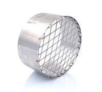 TYGERIX® Terminal Horizontal en Acier de 100 mm avec Grille | pour l'évacuation des Fumées et l'Aspiration d'Air | Pour Poêles à Bois, Poêles à Granulés, Hottes et Chaudières | Résistant à la Chaleur