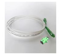 TYGIYY Câble de dérivation à fibre optique monomode SC/APC vers SC/APC - Rallonge intérieure de 2 M/3 M for une communication fiable(White,200cm APC With Adapter)