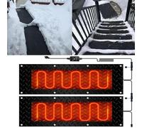 TYGIYY Tapis de déneigement - Tapis d'extérieur antidérapant en Caoutchouc for Le déneigement Hivernal - Appareil antidérapant 360 W avec Cordon d'alimentation(25.4x90cmx2Pcs)