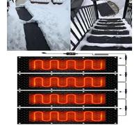 TYGIYY Tapis de déneigement - Tapis d'extérieur antidérapant en Caoutchouc for Le déneigement Hivernal - Appareil antidérapant 360 W avec Cordon d'alimentation(40x120cmx4Pcs)