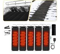 TYGIYY Tapis de Fonte de Neige for escaliers extérieurs - Dispositif antidérapant avec Cordon d'alimentation - Déneigeur Efficace for l'hiver(25.4x90cmx5Pcs)