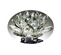 TYGJB Fine Quartz Cristal Verre Fleur De Lotus Pierres Naturelles et Minéraux Feng Shui Sphères Cristaux Fleurs pour Souvenirs De Mariage (Blanc)