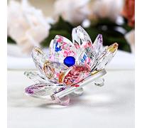 TYGJB Fine Quartz Cristal Verre Fleur De Lotus Pierres Naturelles et Minéraux Feng Shui Sphères Cristaux Fleurs pour Souvenirs De Mariage (Colorful)