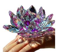 TYGJB Fine Quartz Cristal Verre Fleur De Lotus Pierres Naturelles et Minéraux Feng Shui Sphères Cristaux Fleurs pour Souvenirs De Mariage (Violet)