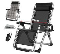 TYGYSDO Chaise Longue Jardin - Exterieur Transat De Plage Fauteuil - Chaises Bains de Soleil Relax DéTente Air avec Repose - Fauteuil Relax Zero Gravity - Poids de -Charge 200 kg