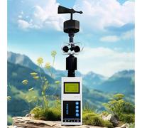 TYH Anémomètre Numérique Portable, Écran LCD Et Cadran 16 Positions, Girouette Mécanique, Appareil De Mesure De La Température avec Transmission De Données USB Et App, Instrument Météo Portable