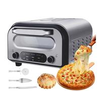 TYH Four À Pizza Électrique 1700 W, Four À Pizza De Comptoir de 12", Machine À Pizza Électrique avec Coupe-Pizza - Comptoir 450 °C, 6 Préréglages de Pizza, Contrôle Intelligent De La Température