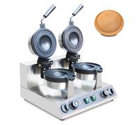TYH Gaufrier Commercial 1300 W, Contrôle de la Température 50-300 ℃, Chauffage Double Face, Gaufrier électrique Antiadhésif, 0~5 Minutes, Machine à Gaufres à Cornet de Crème Glacée électrique