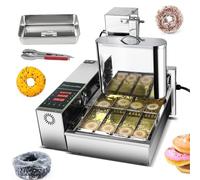 TYH Machine À Beignets Commerciale 2000 W, Équipement De Fabrication De Beignets 4/6 Rangées, Friteuse Automatique en Acier Inoxydable, Machine À Beignets Électrique Haute Puissance 360 Pièces/Heure