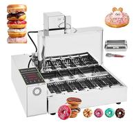 TYH Machine À Beignets Commerciale 2000 W, Équipement De Fabrication De Beignets 4/6 Rangées, Friteuse Automatique en Acier Inoxydable, Machine À Beignets Électrique Haute Puissance 360 Pièces/Heure