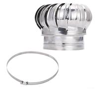 TYHAYJYK Chapeau de cheminée en Acier Inoxydable avec système de Rotation, Ø 160 mm, pour Une Ventilation améliorée et Une Meilleure Protection du Conduit de fumée.