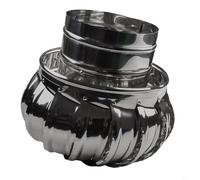 TYHAYJYK Chapeau de cheminée en Acier Inoxydable avec système de Rotation, Ø 160 mm, pour Une Ventilation améliorée et Une Meilleure Protection du Conduit de fumée.