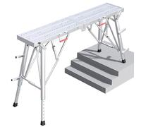 TYHAYJYK Plateforme d'échafaudage - Échafaudage Pliable et réglable pour escaliers, Plateforme de Travail Portable, échelle en Acier pour Le Nettoyage des Camping-Cars, décoration Murale ha