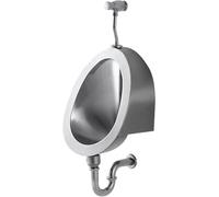 TYHAYJYK Urinoir à capteur Automatique, urinoir Mural pour Hommes, Ensemble de Chasse d'eau pour urinoir Domestique et Commercial en Acier Inoxydable, Drain Mural A
