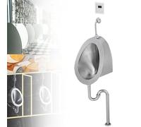 TYHAYJYK Urinoir en Acier Inoxydable 304, urinoir Commercial Anti-odeurs pour Hommes, urinoir de Bar pour Hommes, urinoir Mural pour Salle de Bain, urinoir Intelligent à Chasse d'eau pour h