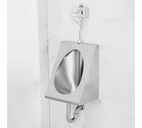 TYHAYJYK Urinoir Mural à capteur, urinoir en Acier Inoxydable 304 avec rangée Murale/au Sol, urinoir Haute efficacité pour Toilettes pour Hommes, déviateur d'urine pour écoles et hôpitaux (