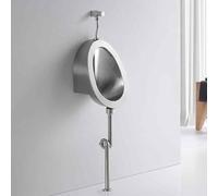 TYHAYJYK Urinoir Mural pour Homme, urinoir en Acier Inoxydable 304 avec Valve de Chasse d'eau à Pression Manuelle, urinoir à capteur Intelligent, urinoir à Chasse d'eau Commercial, pour sal