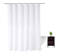 TYHKXAI Rideau de Douche en Tissu uni Noir, Gris et Blanc avec Crochet, décoratif et imperméable (85 x 180 cm/L x H)