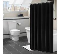 TYHKXAI Rideaux de Douche Noirs Modernes, imperméables, Couleur Unie, pour Salle de Bain, Baignoire, avec Crochet (135 x 200 cm/l x H)