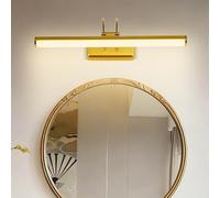 TYhogar Applique de miroir Lampe miroir salle de bain 42 cm Lampe miroir LED doréeétanche IP44 Rotation Applique murale 8W Applique murale moderne pour salle de bain cuisine