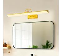 TYhogar Applique Murale LED Miroir Salle de Bain 57 cm Dorée 12W Étanche IP44 Rotation 270° Température de Couleur Réglable pour Tableaux Cuisine Armoire