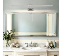 TYhogar Applique Murale LED pour Miroir Salle de Bain 90 cm 16 W 3000K Noir Tête Pivotante & Interrupteur à Tirette IP44 Étanche Idéal pour chambre salon couloir