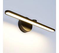 TYhogar Applique Murale Salle de Bain Applique Salle de Bain Murale Lampe Mural Blanc Chaud 3000K Miroir Lumiere Salle de Bain 1320LM 12W IP44 Étanche Applique Murale Noir