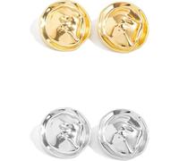 TYIM7 2 Pair of Fashion Earrings Statement for women Gold Jewelry for Chunky Gifts .at7